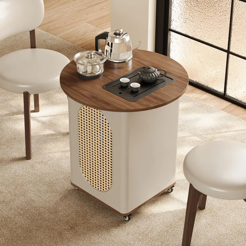 Drain Wheels Italian Tea Table Multifunctional Kettle Designer Living Room Coffee Table Small Unique Stolik Kawowy Furniture