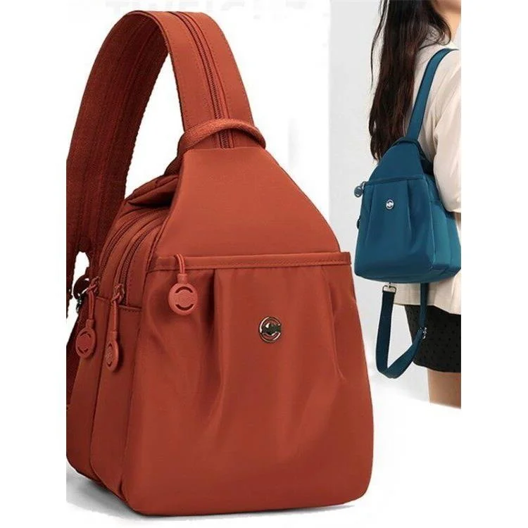 Casual Large Capacity Women's Backpack Fashionable Lightweight Multi-Functional Crossbody Chest Bag Leisure Travel Bag