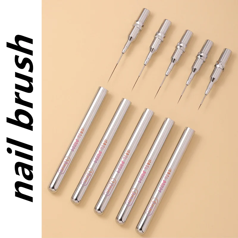 

6/9/12/15/18mm Stainless Steel Handle Art Liner DIY Painting Brush Drawing Lines Stripe Flower Painting Pen UV Gel Brush