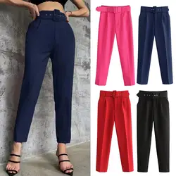 Women Pants High waist Trousers Office Wear for Women Professional Autumn Cropped Pants Office outfits Women's Formal Pants
