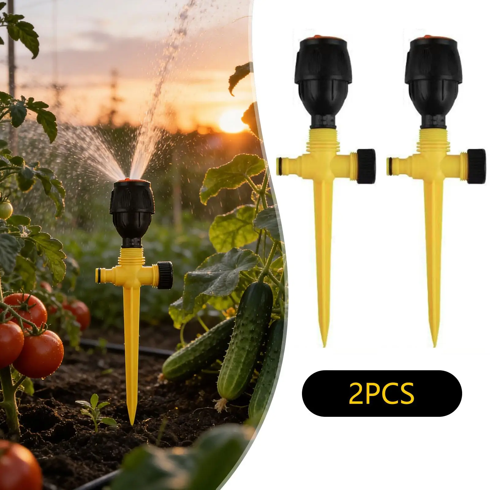 Plastic Garden Sprinkler Adjustable Watering Diffuser 360 Rotating Lawn Irrigation Sprayer for Home Garden Field Yard