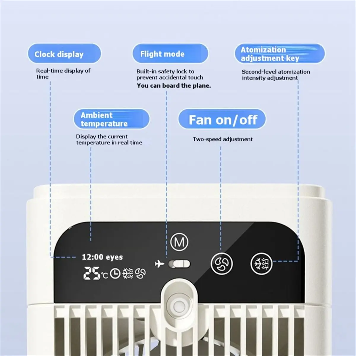 DT56 Cooler Desktop Air Conditioning Fan Cooling Intelligent Timing Small Fan Silent Household Outdoor Cooling Fan