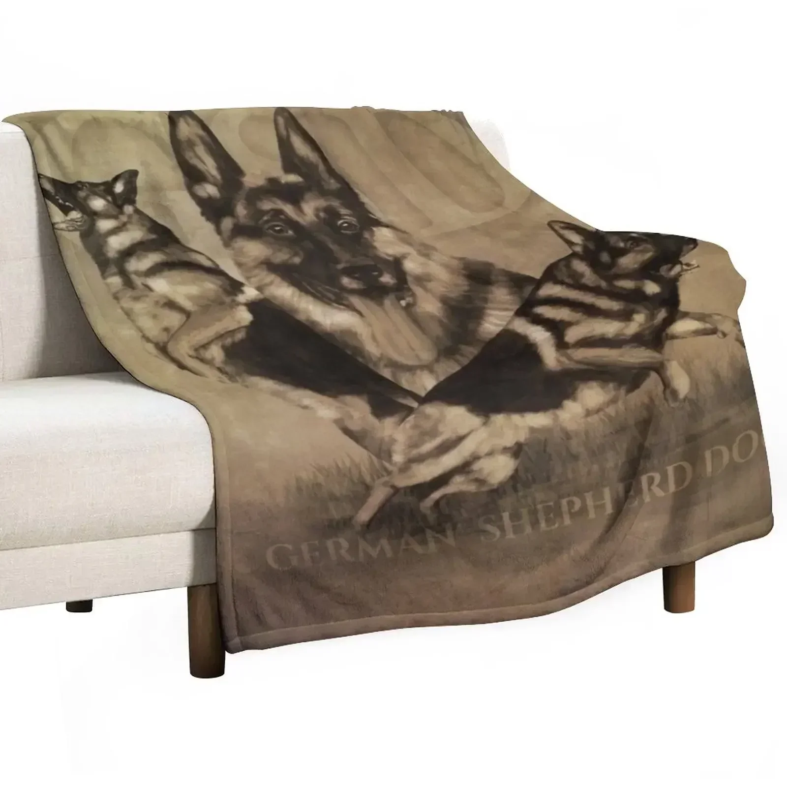 German Shepherd Dog - GSD Collage Throw Blanket Cute Quilt Weighted Bed covers decorative Comforter Blankets