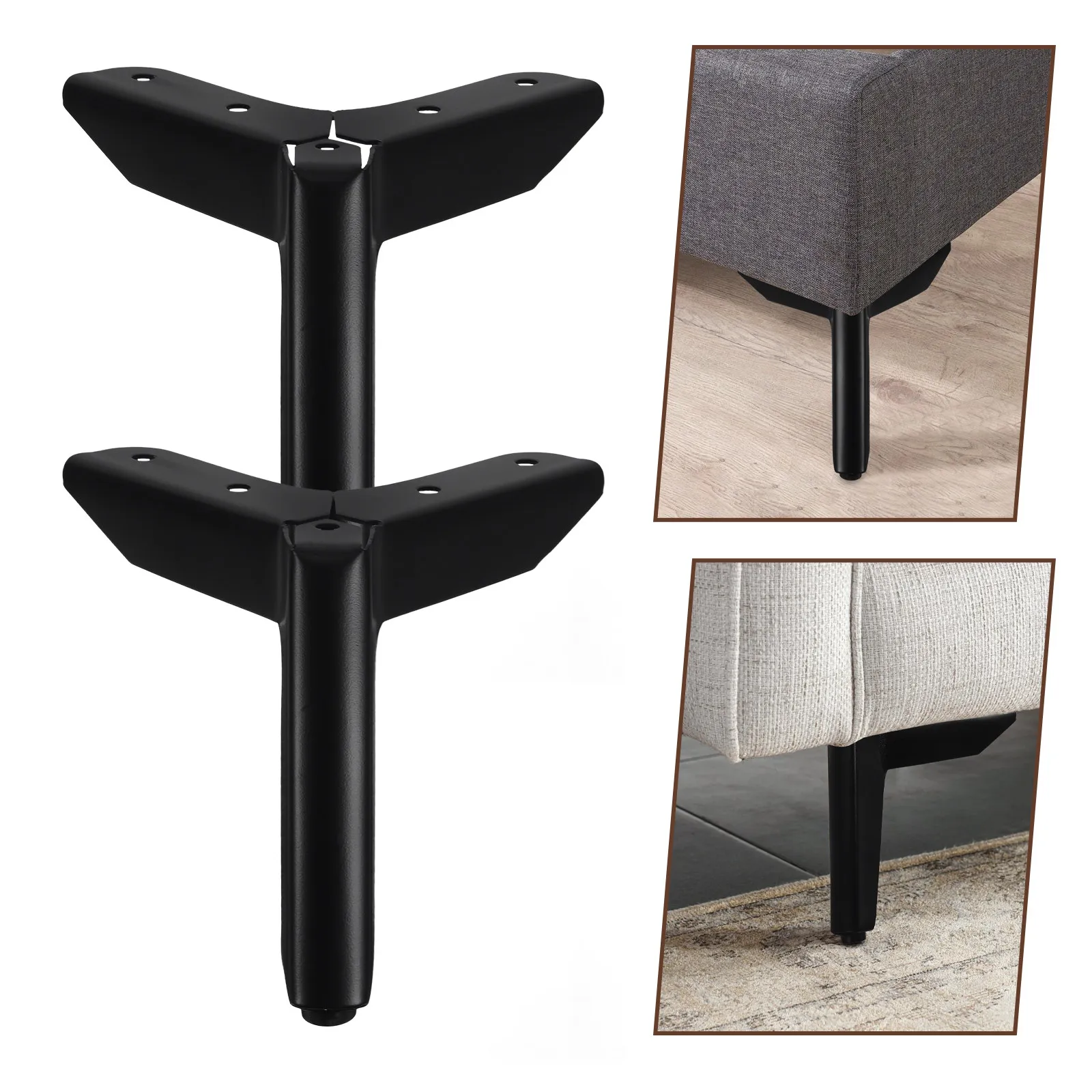 4Pcs Metal Furniture Legs Replacement For Sofa Support Furniture Maker Stylish Airplane Feet Black Nightstand Cabinet