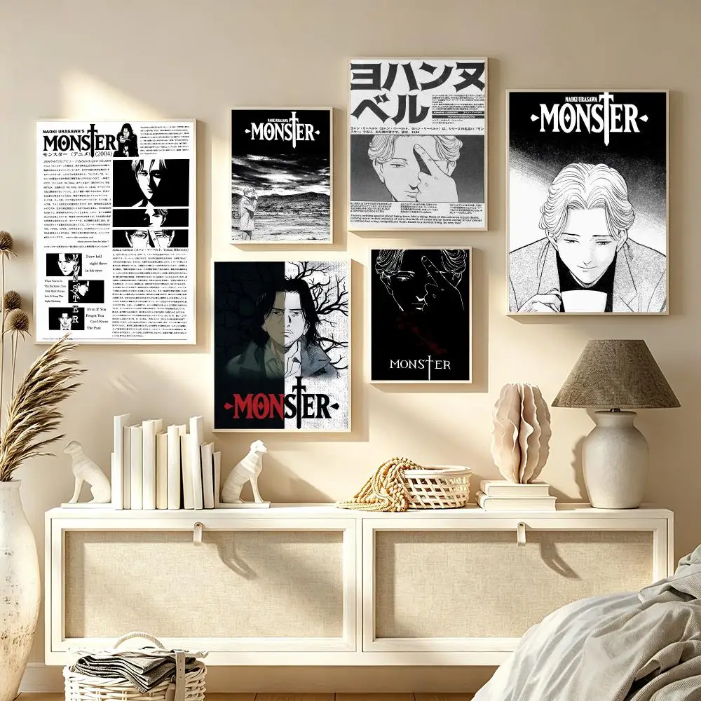 Anime M-Monster Poster Trendy Aesthetic Wall Art high-end Bedroom Home Cafe library Decor