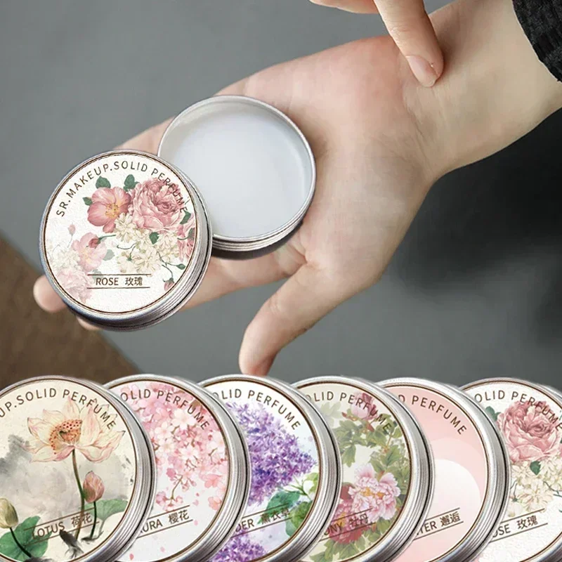 Women Solid Perfume Portable Solid Balm Long-lasting Fragrances Fresh and Elegant Female Solid Perfumes Body Aroma Deodorant