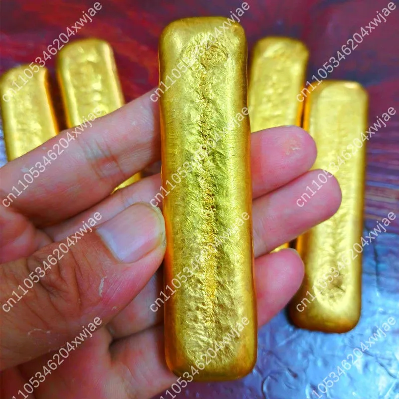 Gold Bar Simulant Raw Material South African Tin Gold Consistent Color Inside Out for Jewelry Melting Casting DIY Craft
