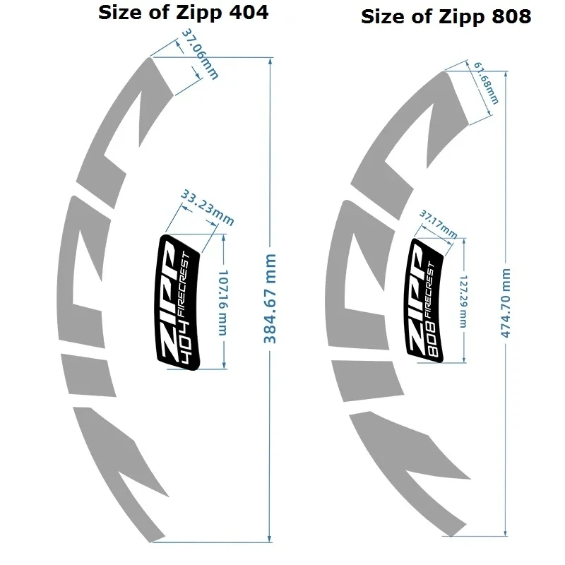 Zipp firecrest rower zestaw kołowy naklejki 202 303 404 808 rower szosowy naklejki na obręcz karbonową 2 koła dekoracja naklejki