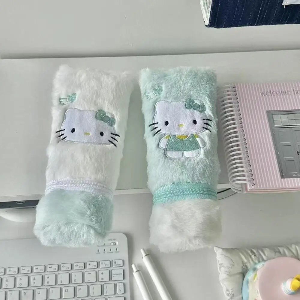 21cm sanrio hello kitty pasta de dente pelúcia moeda zíper bolsa lápis caso standable decoração desktop armazenamento cosméticos presente da menina