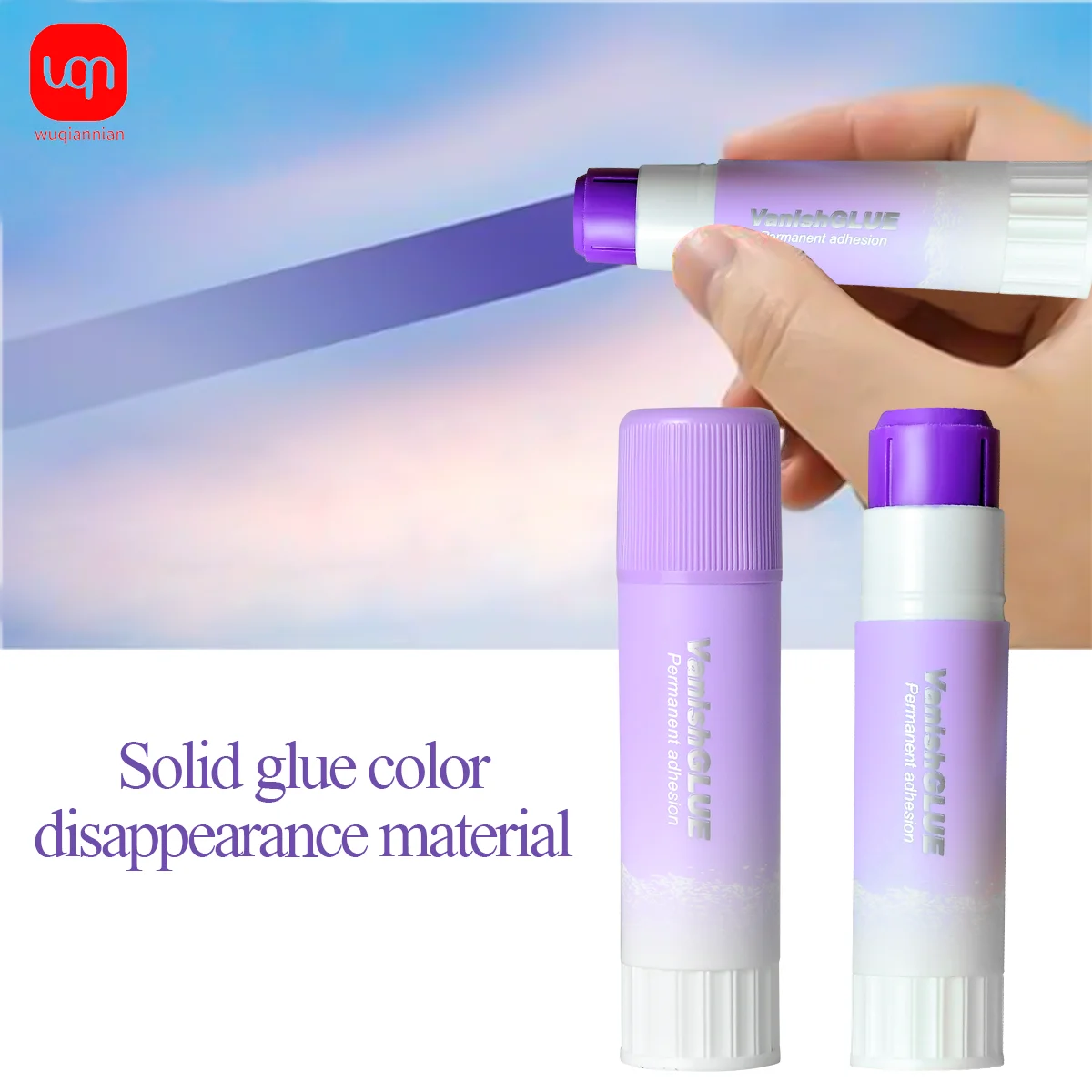 2/5/7pcs WQN PVA Vanishing Purple Solid Glue Stick 15g Office Student Glue Stick School Supplies