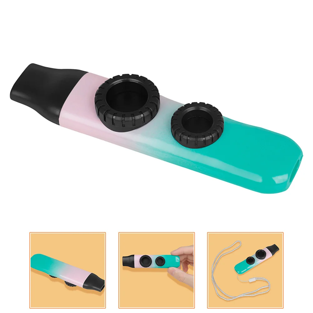 

1 Set Gradient Kazoo Portable Double Hole Musical Instrument For s Adults Easy Learning Performance Outdoor Guitar Partner