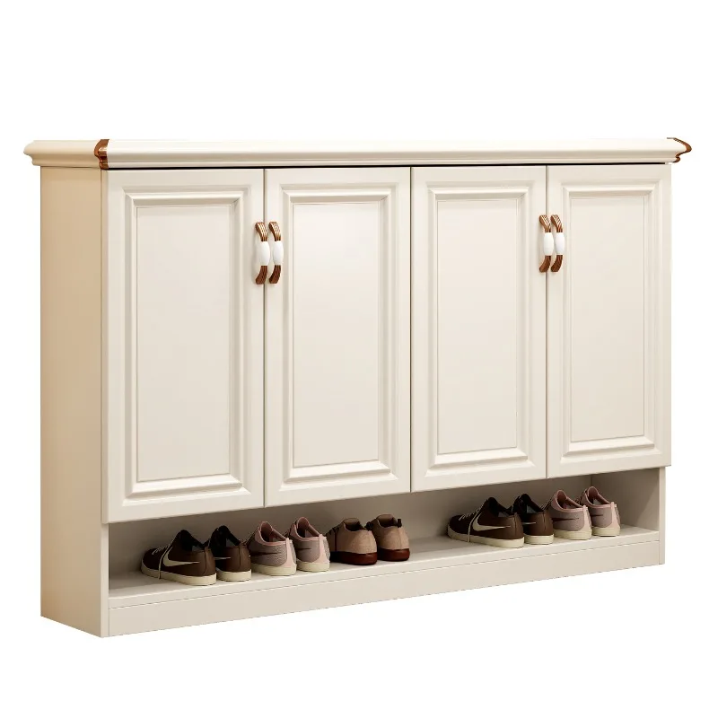 All-aluminum alloy shoe cabinet at home door Modern simple villa outdoor waterproof and sunscreen Large capacity balcony locker