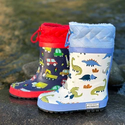 These plush rain boots suit both boys and girls. Waterproof and non-slip, they keep feet dry. Super cute, ideal for outdoor fun.