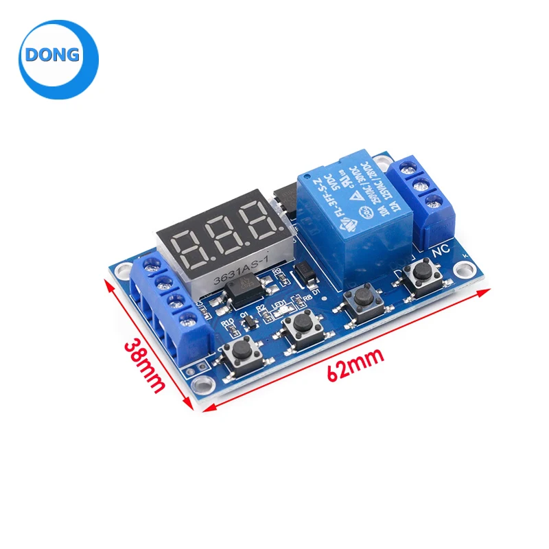 6-30V moduł przekaźnika opóźnienia czasowego przełącznik obwód wyzwalający timer DC12V 24V XY-J02 inkubator dla Arduino