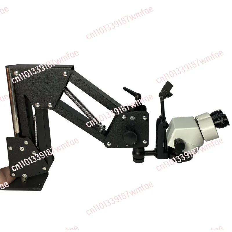 77mm Spring Stand Binocular Stereo Microscope, 7-45X Optical Microscope for Jewelry Inlay Soldering Work