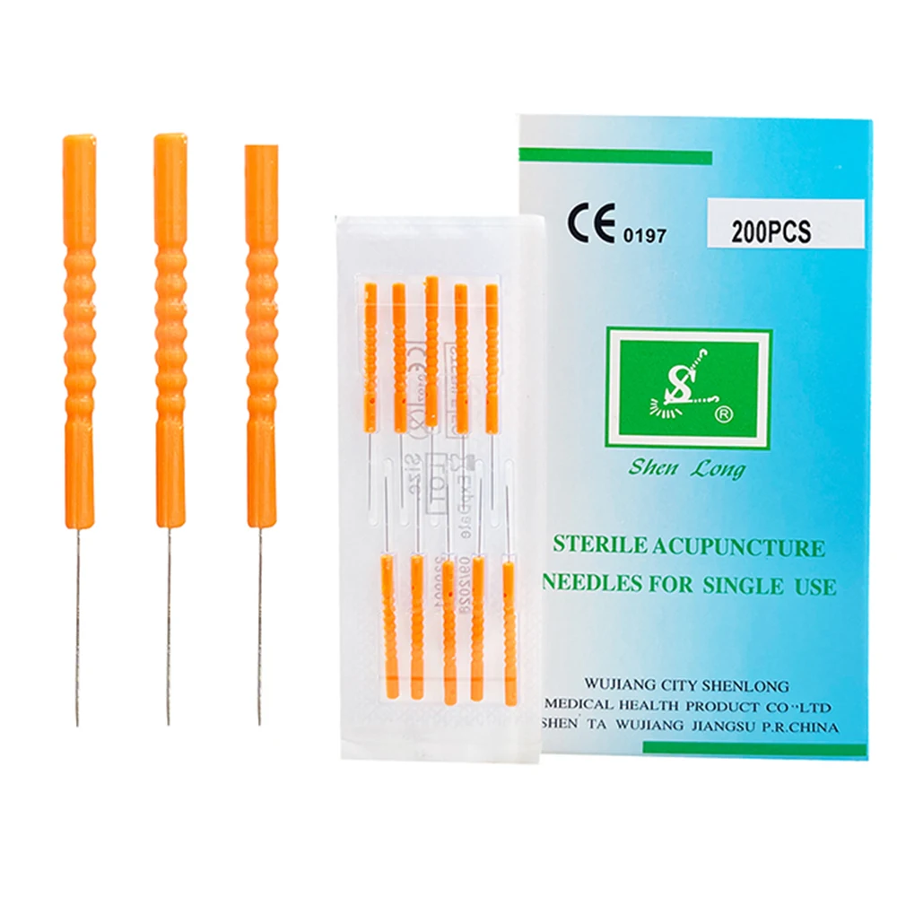 

SHENLONG 200 PCS Detox Needles Acupuncture Needle Dry Needling Sharp Disposable Sterile Acupunture for Body Detoxification CE