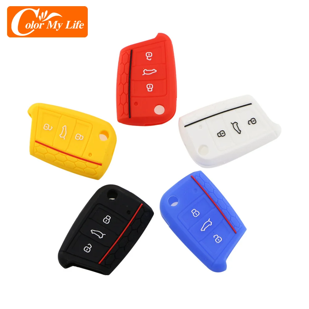 1 Piece Silicone Key Fob Protect Cover Case for VW Polo 2016 Golf 7 MK7 for Skoda Octavia Combi A7 for Seat Leon Ibiza CUPTRA