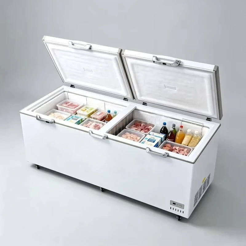 Catering Use Triple Cover Horizontal Freezer Stable Ultra Low Temperature for Butcher Shop Mass Raw Material Keeping