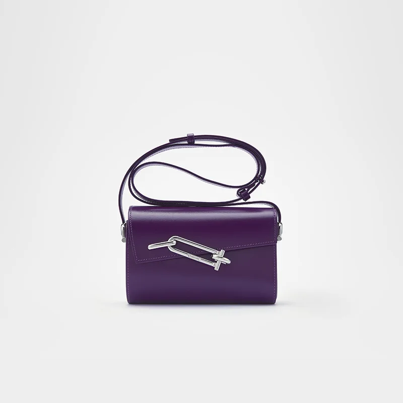 TADFAB Lock Box Bag Interlock Colorful Small Square Bag Niche Fashion Versatile Unisex Crossbody Underarm Bag