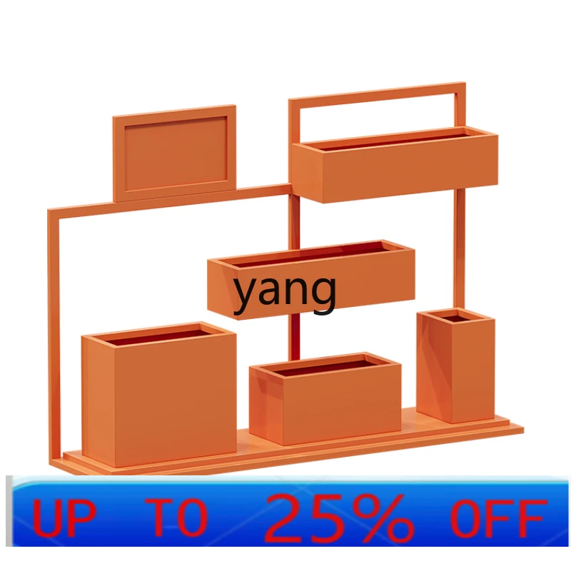 LMM Outdoor Flower Stand Flower Box Combination Iron Partition Fence Industrial Style Flower Bed