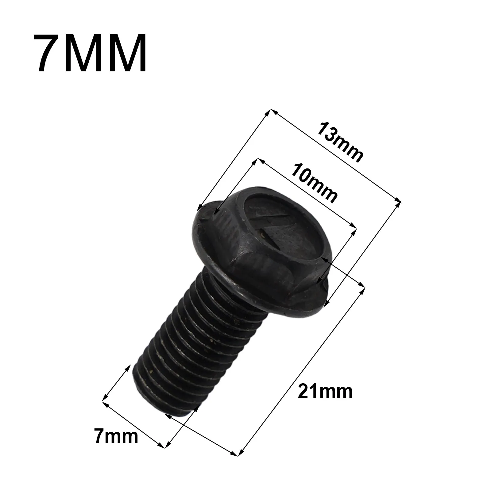 10pcs Saw Blade Screw M8 M7 M6 Left Hand Thread Hex Flange 6mm/7mm/8mm For Cutting Machine High Strength And Hardness Tool Parts