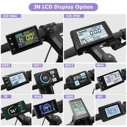 Display LCD impermeável para Ebike, Plugue de conexão, Compatível com controladores JN, S866, S900, M3, M5, UKC1, S966, 24V, 36V, 48V