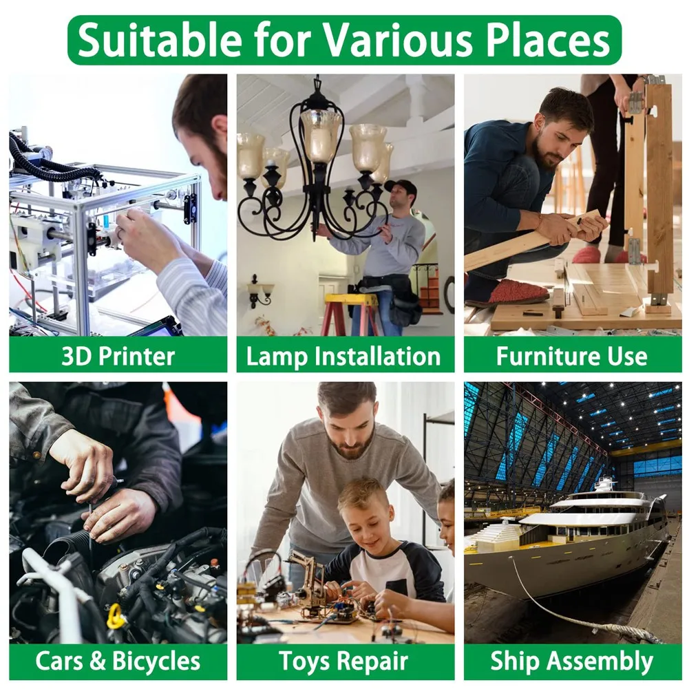 

Ассортимент винтов и шайб, 1500 шт., метрические болты и гайки с шестигранной головкой для мебели с 3D-принтером