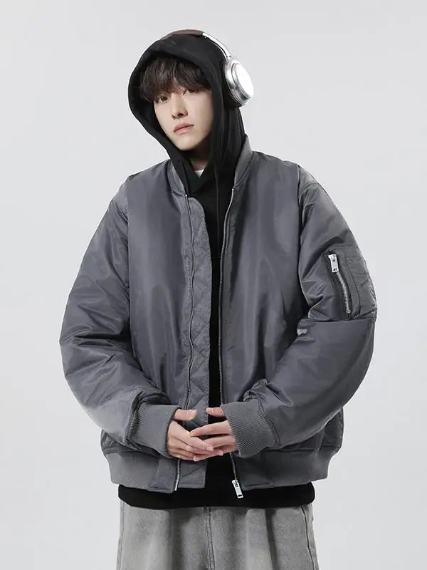 

Водонепроницаемая зимняя куртка-бомбер из хлопка для мужчин, свободного кроя, устойчивая к холоду, в стиле бейсбольной формы, хлопковая одежда Cleanfit, молодежный стиль