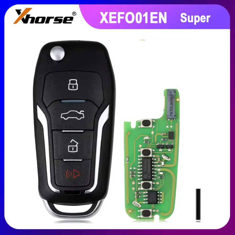 

1pcs Xhorse XEFO01EN Super Remote Key For Ford Flip 4 Buttons Built-in Super Chip English Version