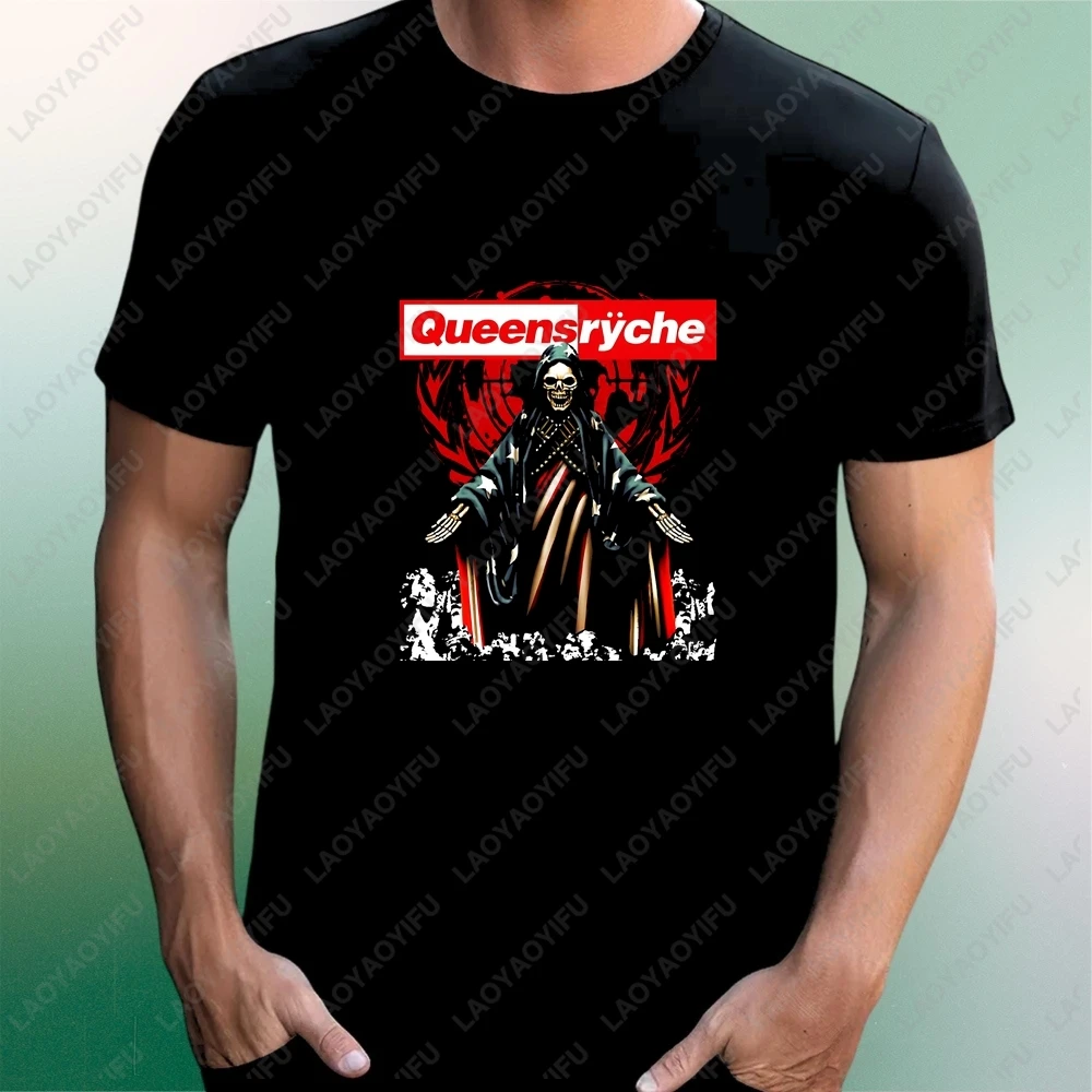 New Queensryche Empire Printed T-shirt - A Trendy Short-sleeved Unisex Band Retro T-shirt Suitable for Both Men and Women.