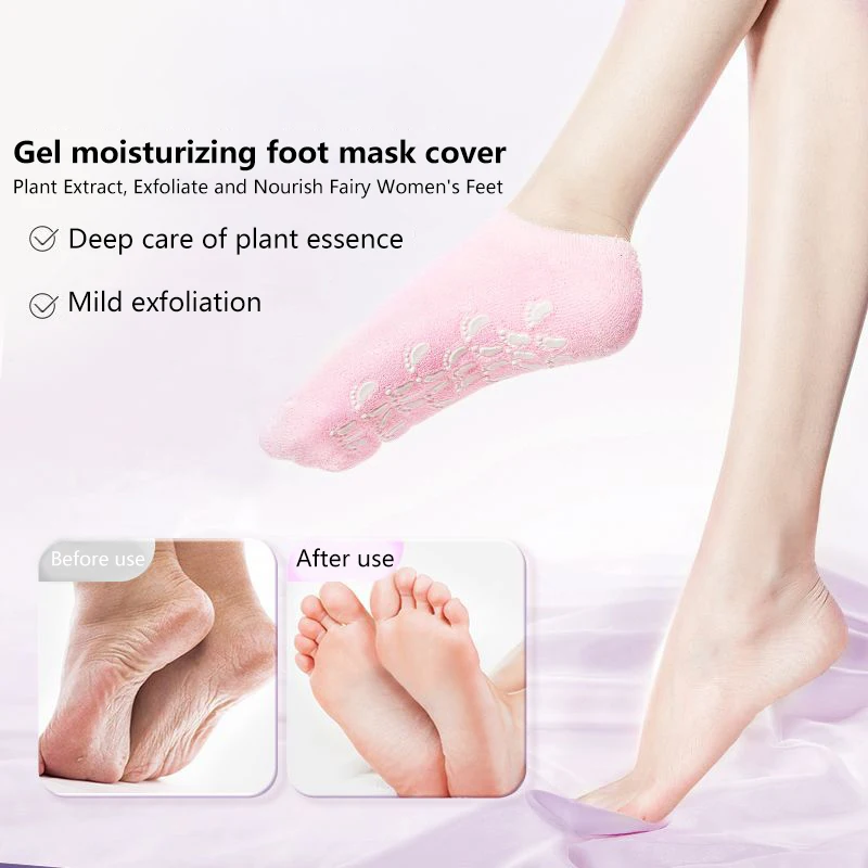 Ultra-Soft Moisturizing Spa Gel Heel Sock Exfoliating And Preventing Dryness Foot Skin Rejuvenation Foot Care Elastic Sock