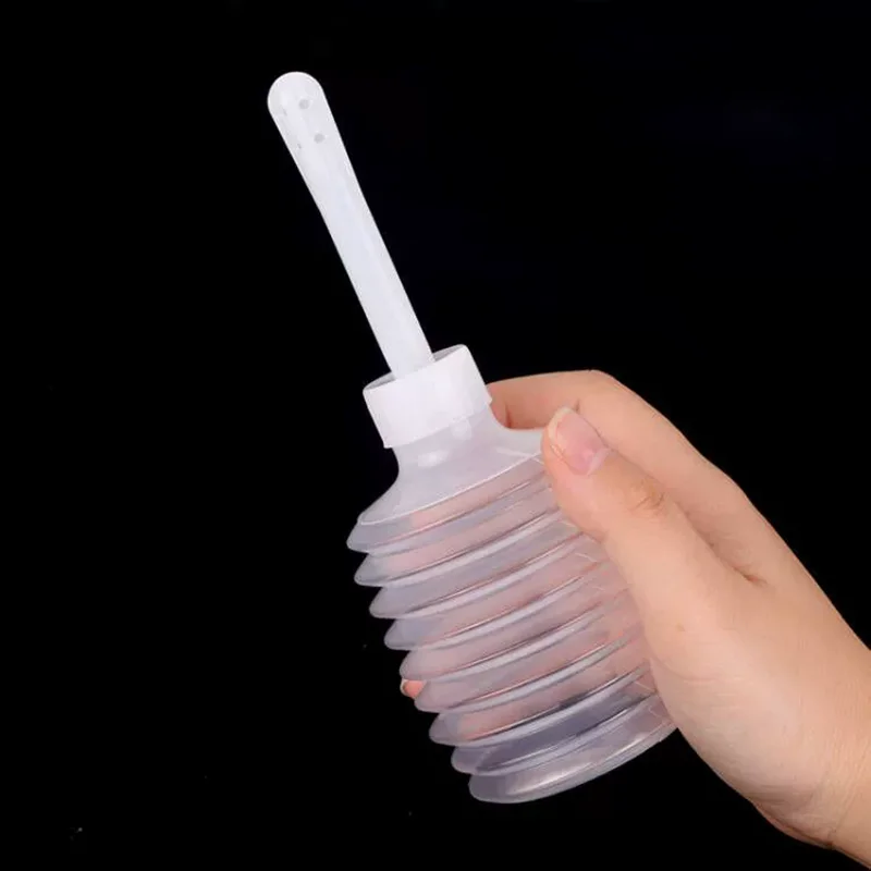 2Pcs 180ml Disposable Anal & Vaginal Bulb Douche Irrigator Enema Rectal Syringe Cleaner for Women Personal Hygiene