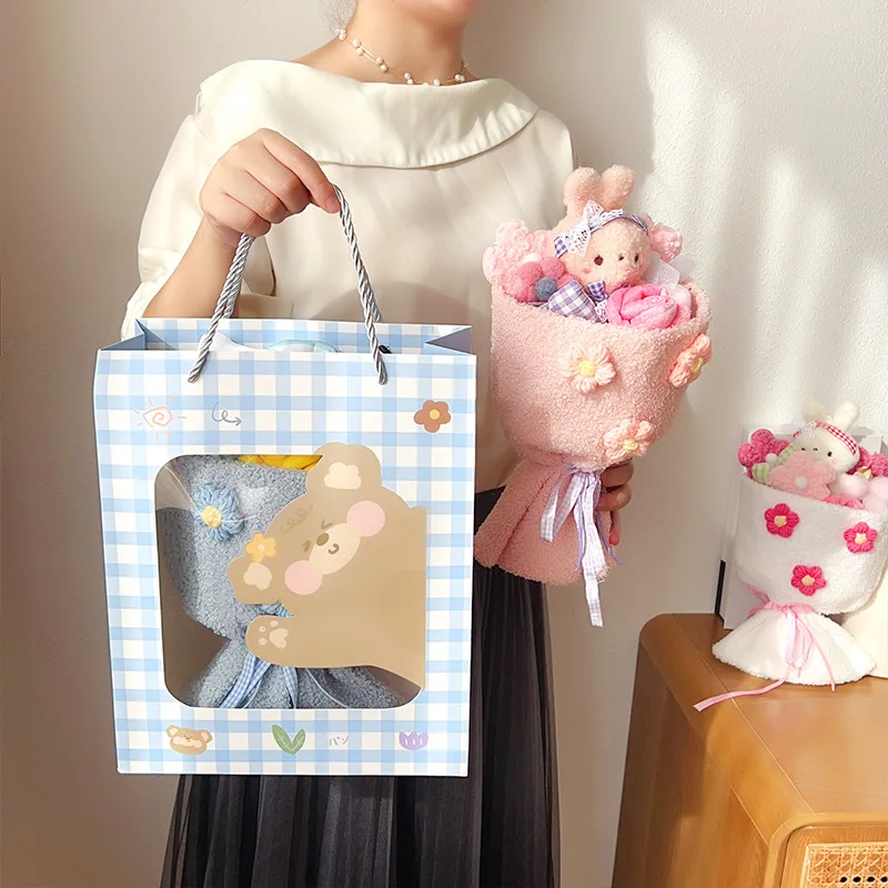 

Cute Plush Stuffed Doll Bouquet Finished Cartoon Toy Bouquet Christmas Valentine Graduation Birthday Gift For Girls Girlfriends