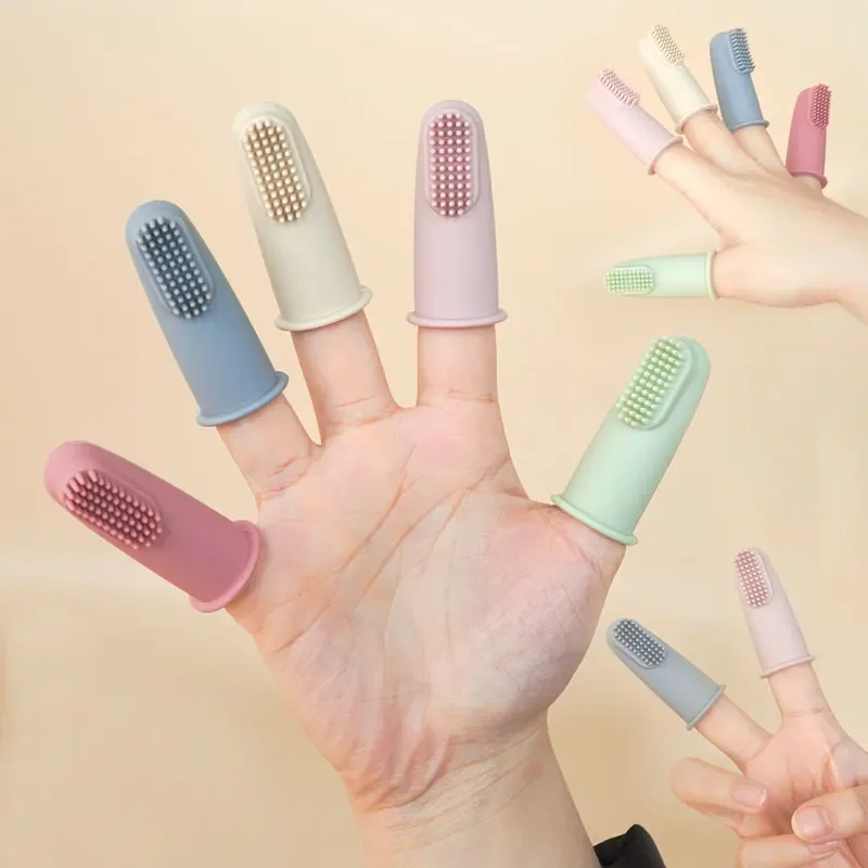 Denti per bambini Spazzola per la pulizia dell'igiene orale Spazzolino per la salute del bambino Spazzolino per le dita Articoli per neonati Accessori portatili da viaggio