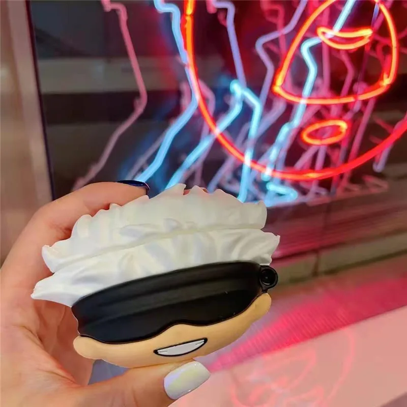 Custodia per la testa Anime Gojo Satoru per AirPods Pro2 Airpod Pro 1 2 auricolari Bluetooth scatola di ricarica custodia protettiva per auricolari