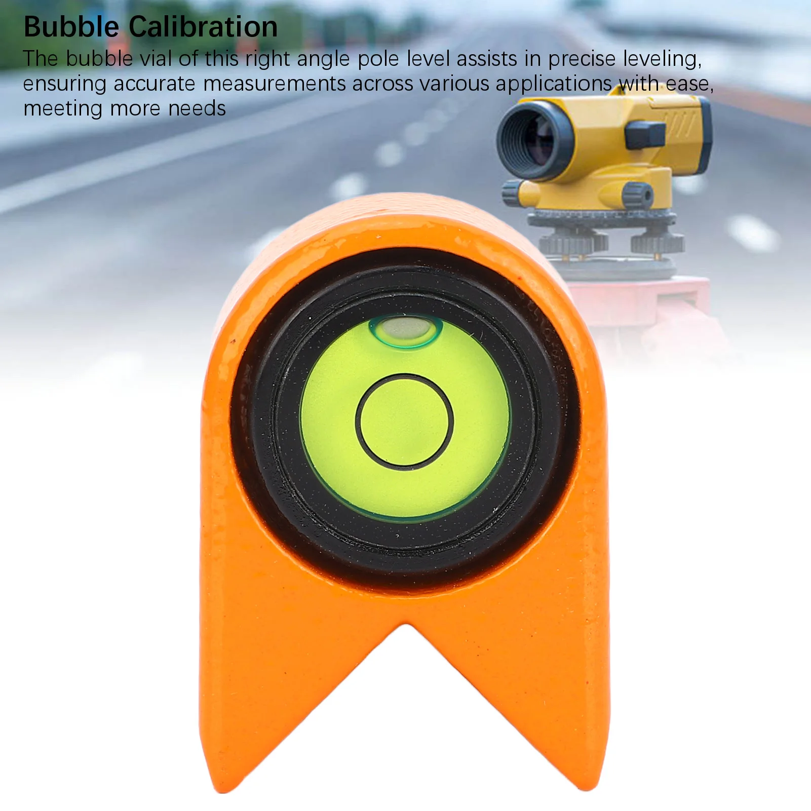 Pole Bubble Level Tower Ruler Level Tower Ruler Rod Level Aluminum Alloy Right Angle 90 Degree Pole Bubble Level for Surveying
