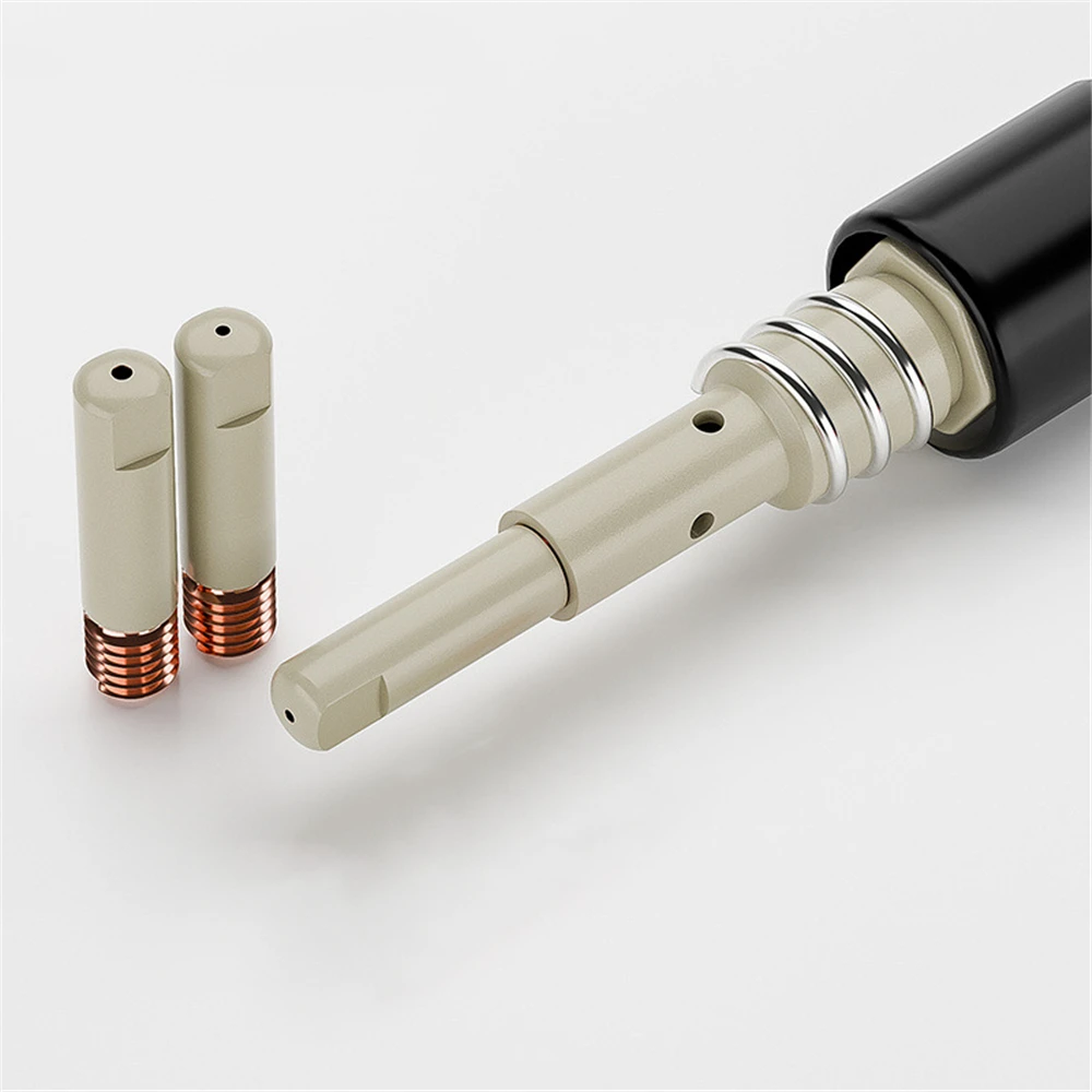 6 Stück/Packung, MB-15AK 15AK Beschichtetes Schweißwerkzeug 0,8mm 1,0mm 1,2mm Violett-Kupfer Leitfähige Beschichtungsdüse Isolierhülse Verbindungselement – Detail 3