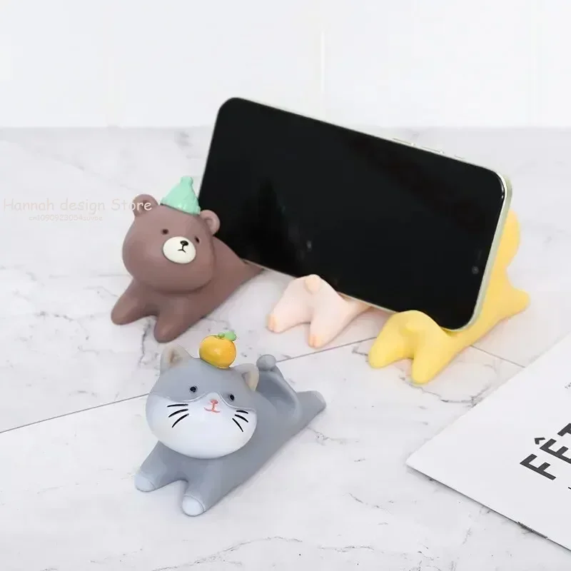 Animale del fumetto Decorazione da tavolo Smalto in PVC Telefono Golder Persona pigra Dramma Chasing Tablet Staffa di supporto Regalo per studenti