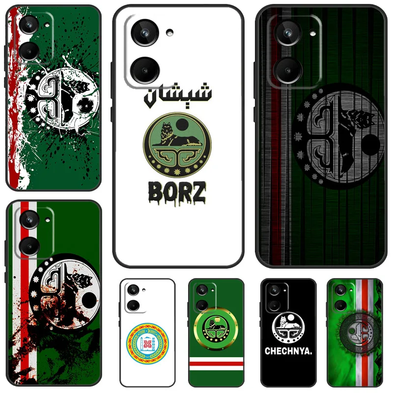 Chechnya Chechen Flag For Realme GT Neo 5 GT3 GT5 9 10 11 12 Pro Plus C25s C21Y C30 C31 C33 C35 C51 C53 C55 Case