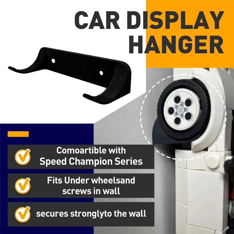 BAAO-12Pcs suporte de exibição de modelo de carro de montagem na parede rack de armazenamento de brinquedos de carro vertical para série campeão de velocidade