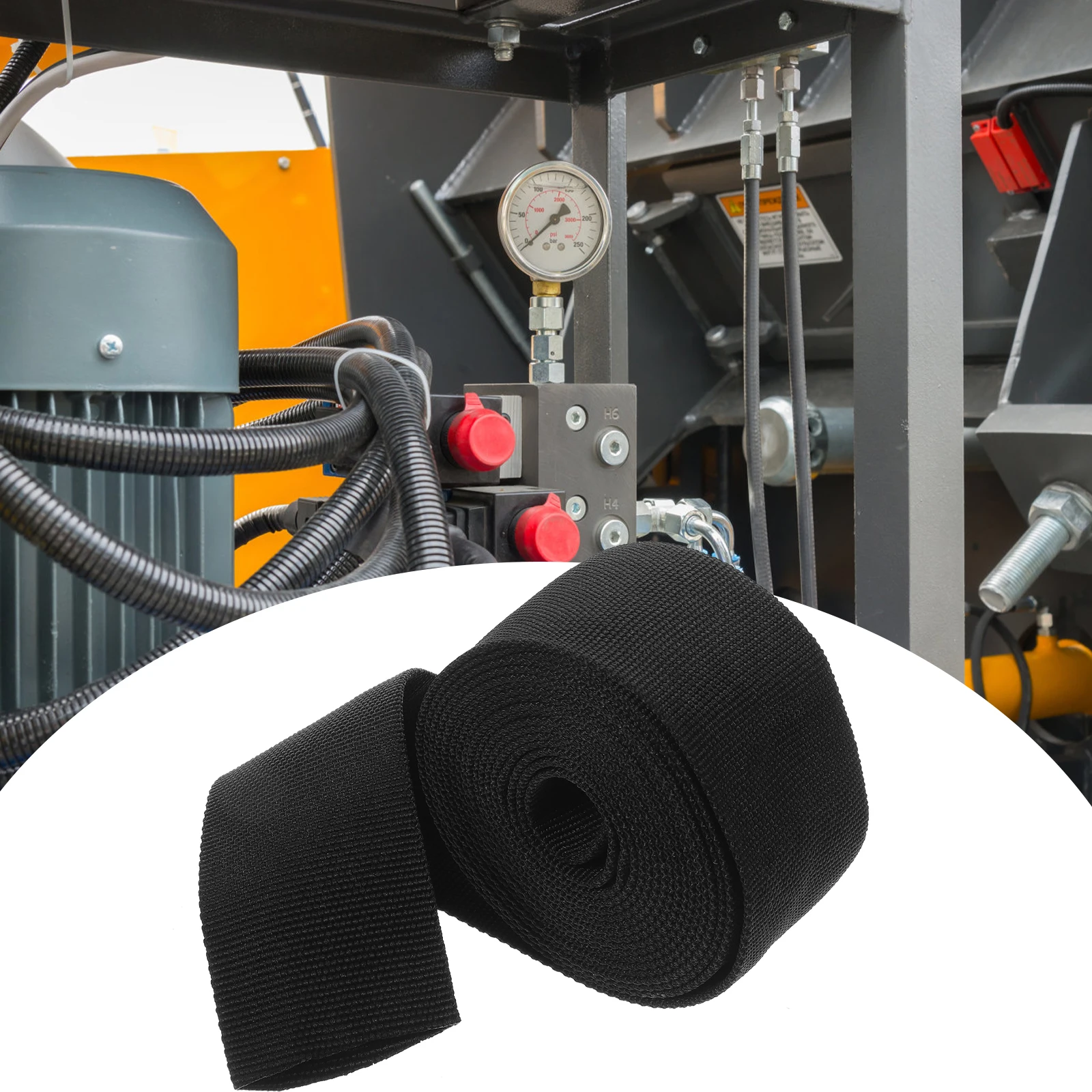 

26Mm Nylon Protective Hose Sleeve Flame Retardant Dustproof Cuttable Cable Management Sleeve For Welding Hydraulic Hose Torch