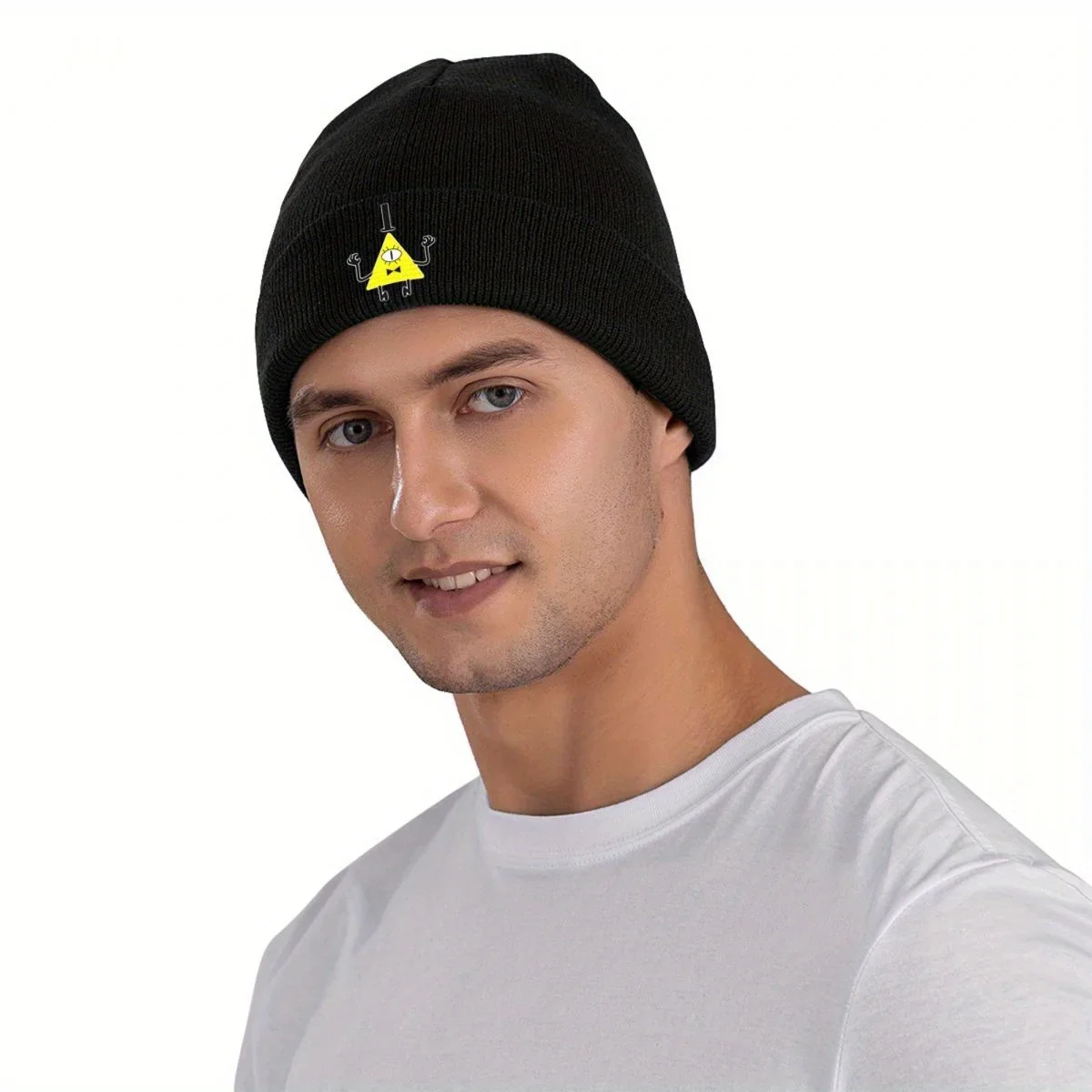 New Bill Cipher Gravity Falls Beanie Hats Casual Caps Men Women Unisex Kpop Knit Hat Spring Printed Elastic Beanie Hat