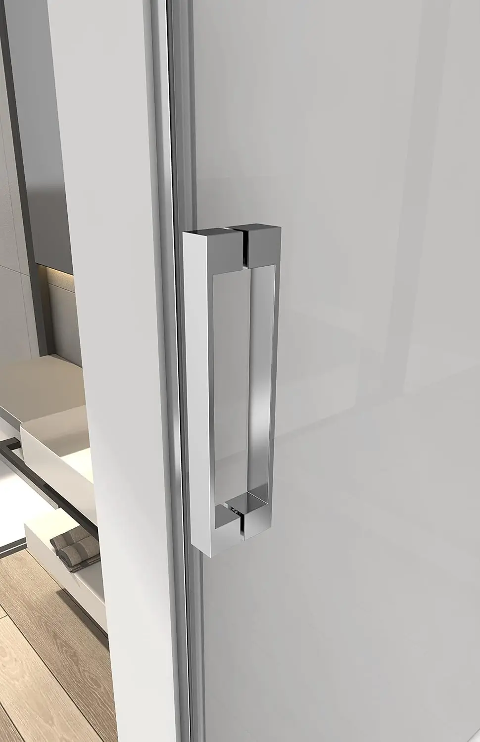 Sunrosa Semi-Frameless Tub Shower Door, 59-2/8