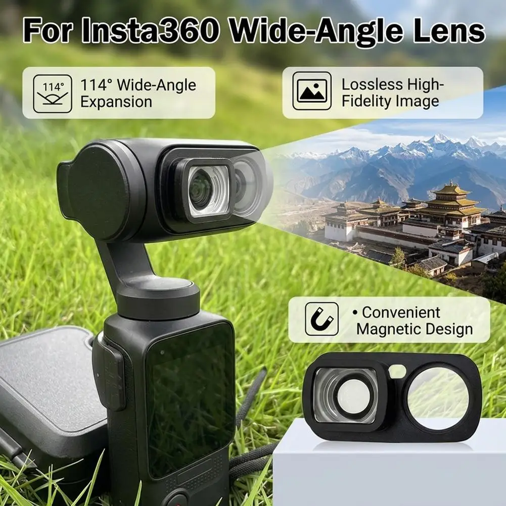 Original For Insta 360 Luna Ultra Wide-Angle Lens FOV Increases to 114° With No Distortion Equivalent Focal Length Increases