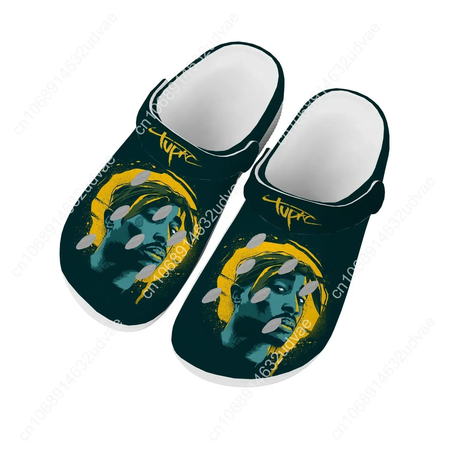 2PAC Water Shoes Men Women High Quality Fashion Home Garden Clogs Custom Sandals Beach Breathable Hole Slippers