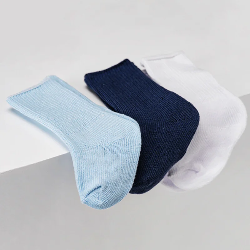 3Pair/lot new solid color stripe boys' children's socks