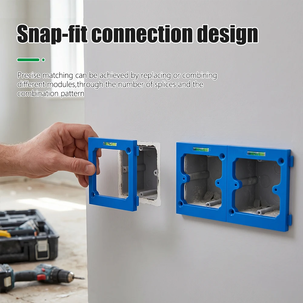 LAVIE 1pc 86 Type Switch Hole Template , Woodworking Router Guide Jig For Socket Box Recess, Positioning Tool AZ0903ABL