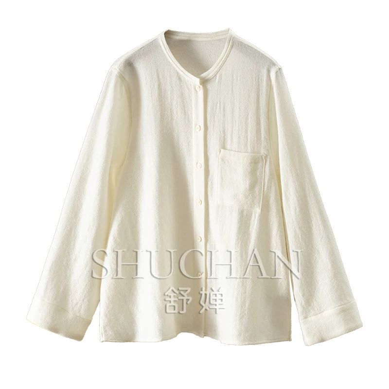 

Designer 100 Wool Shirt Women 00C7 Shirts for Women Blusas Femininas Com Frete Gratis Long Sleeve Fashion