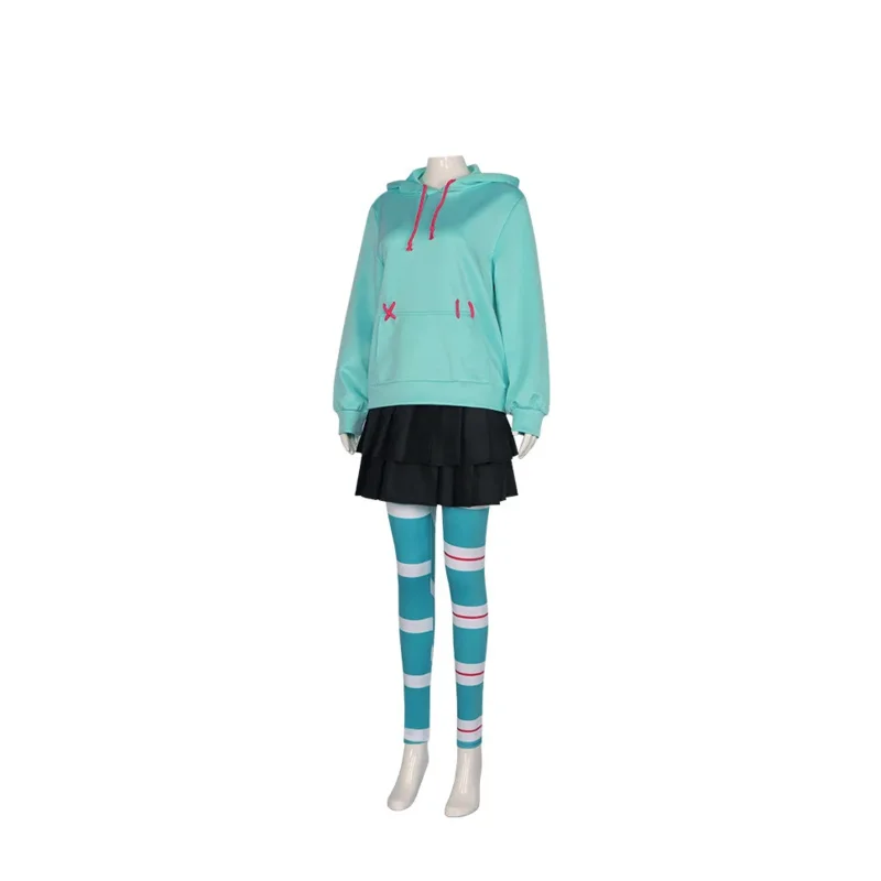 Wreck-It Ralph 2 Cosplay Costume Vanellope Outfits Kids Women Suits Halloween Costumes