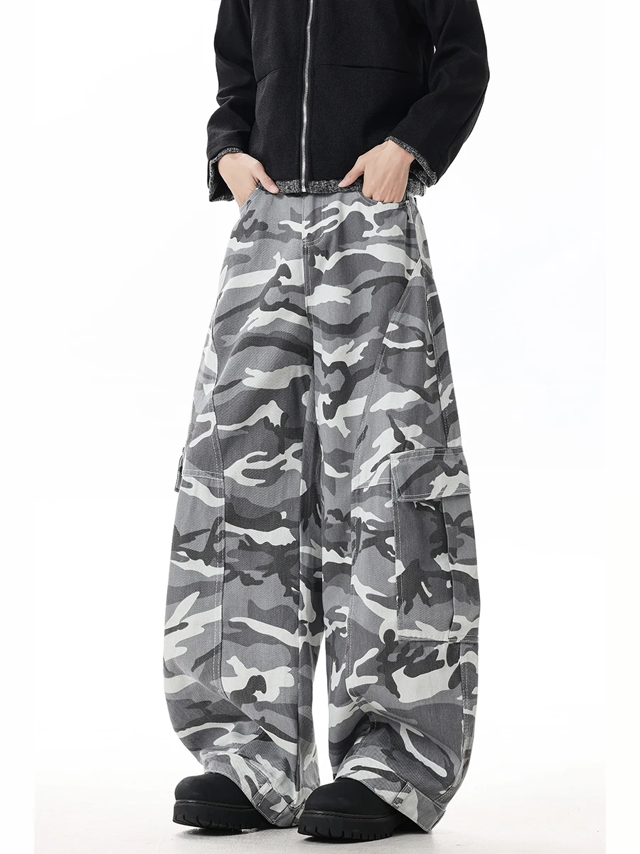 

Boyue American Hip Hop Sle Camouflage Wide Leg Pants Men's Loose Versatile Streetwear Waed Long Trousers for Men And Women